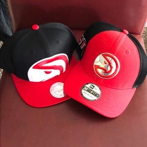 2 Authentic NBA Atlanta Hawks Hats